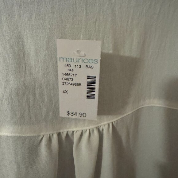 Maurices White V-Neck Blouse - Picture 4 of 4